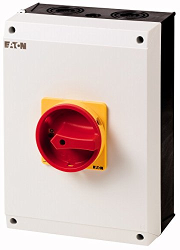 Eaton 091078 Hauptschalter – 2-polig, 20 A, Mit NOT-AUS-Funktion, Abschließbar In 0-Stellung, 90°-Dreh, Für Einbau