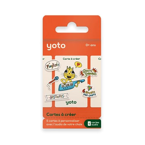 Yoto - Cartes à Créer pour Livres Audio, Musique et Histoires en Français - Conteuse Veilleuse Boîte à Histoires pour Enfants 3 à 12 Ans - Compatible avec Player et Mini