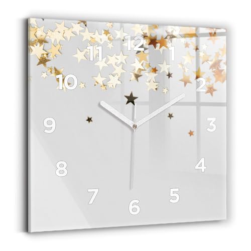 Horloge carrée sans tic-tac Wallfluent 30 cm de qualité - 2
