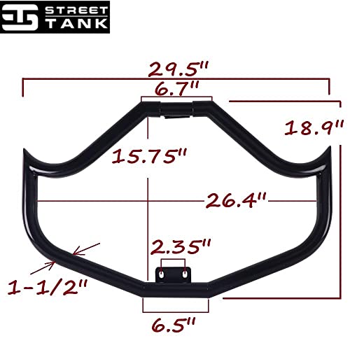 Fat 1.5 Inch Engine Guards,  Meat-Hook Killing Looks Crash Bars, Gloss Black Highway Bars For 2004-2022 Harley Sportster Iron, 883, And 1200 Black #TOP4