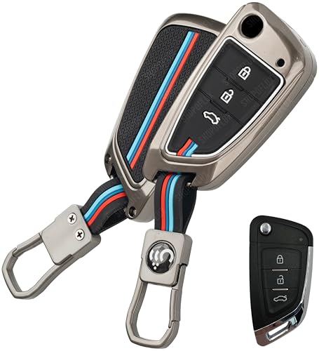 Image of SHOPOFLUX Metal Key Cover Compatible for Xhorse DF Model Universal Remote 3 Button Flip Key