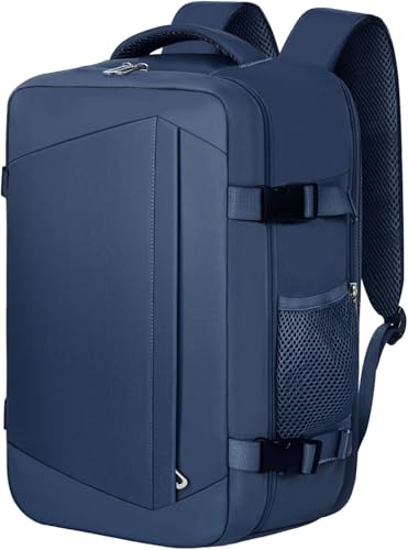 KIRFEIHT Bagage Cabine 40x30x20 24L pour Ryanair - Sac a Dos de Voyage pour Compagnies Aériennes - Sacoche pour Ordinateur Portable - Bleu
