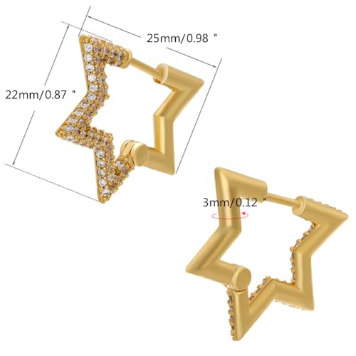 Boucles d'oreilles étoile légères et anti-irritation pour passionnés - 4