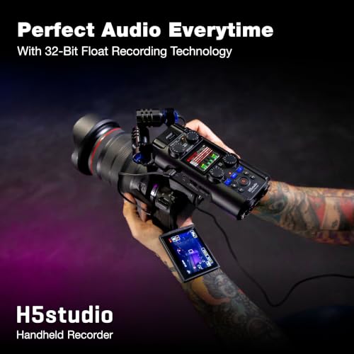 Image of Zoom H5 Studio Handheld Recorder for Musicians, Podcasters & Filmmakers with Large Stereo Microphones, 2 Pro Quality Preamps, 6 Tracks of Recording, 32-Bit Float and USB Audio Interface | 19.4mm X and Y Mics, Xlr and Trs Inputs, USB-C 4-In /2-Out Interface