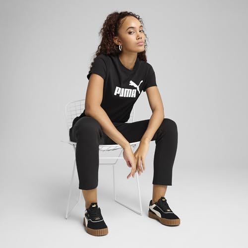 Image of Puma Women Cotton Letter Print Regular Fit Tees