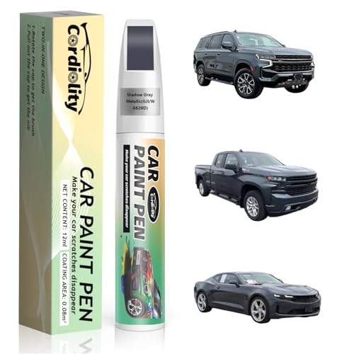 Image of Car Touch Up Paint Shadow Gray Metallic(GJI /WA626D) for Chevrolet, Color Accurate Car Scratch Repair Pen Fix Auto Paint Chips and Nicks