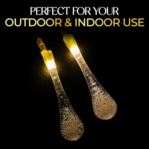 Image of Lexton Fairy 14 Water Drop /Bottle LED String Light | 14 LED, Plug Sourced, 4 Meter Long | Suitable for Diwali, Birthday, Festival, Wedding, Party, Patio, Lawn, Restaurants (Pack of 1, Warm White)