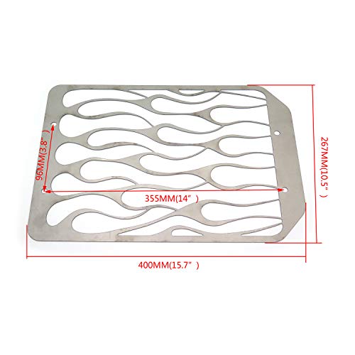 Httmt Mt298-02 Stainless Flame Radiator Grille Cover Compatible With Kawasaki Vulcan Vn 1500/Vn 1700 Chrome #TOP3