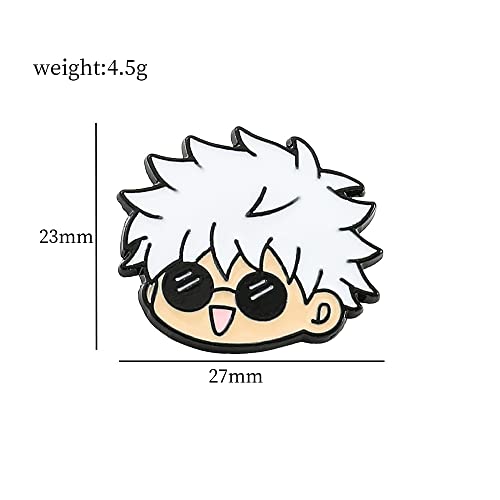 Ealipoi Anime Jujitsu Pins Brooch Alloy Satoru Cosplay Merch Cat for Men 7pcs4