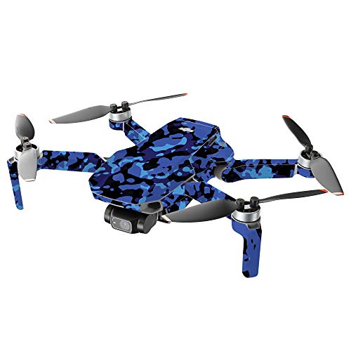 Image of MightySkins Compatible with DJI Mini 2 Portable Drone - Blue Modern Camo | Protective, Durable, and Unique Vinyl Decal wrap Cover | Easy to Apply, Remove, and Change Styles | Made in The USA