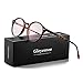 Gleyemor Blue Light Glasses for Men Women, Vintage Round Bluelight Blocking Computer Screen Protection Glasses (Tortoise)