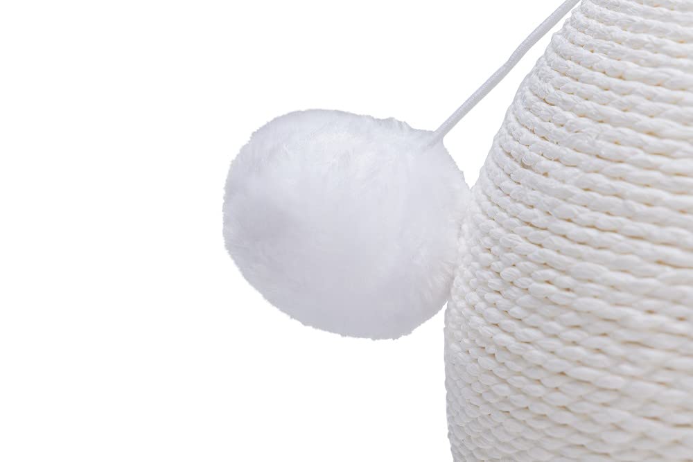 Karlie Boule à gratter pour Chat - Bolly - 30,5 x 30,5 x 28 cm - Blanc