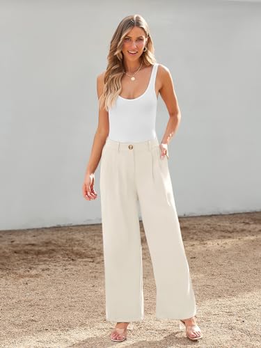 LILLUSORY Wide Leg Dress Pants Women's High Waisted Dressy Trousers