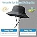 Sun Bucket Hat for Men Women Fishing Beach Safari Hats for Golf Hiking Hunting Outdoor UPF 50+ DeepGrey