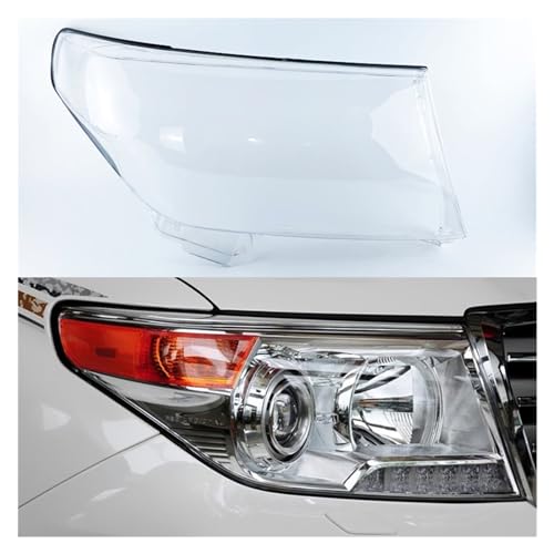 Couvercle lentille phare droit à bord noir pour Toyota Land Cruiser 2012-2015