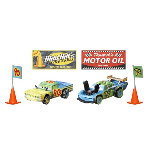 Disney Cars 2022 Fan-Favorite 2-Pack with Race Team Flags and Signs: Superfly and Airborne