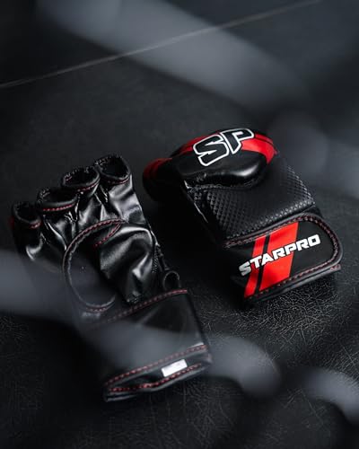 Starpro MMA Gloves for Grappling & Sparring - Lightweight Gloves for Men & Women - Shock Absorbing Padding & Wrist Support - Image 4