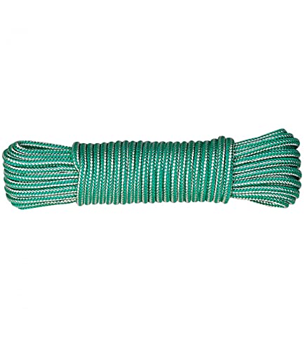 Cuerda tendedero. 1x20 MTS. Tender Ropa en Exterior o Interior. Tendedero de poleas, Acampada, Camping, jardinería. Polipropileno Trenzado. Ø 4 mm. (1x20 MTS.)