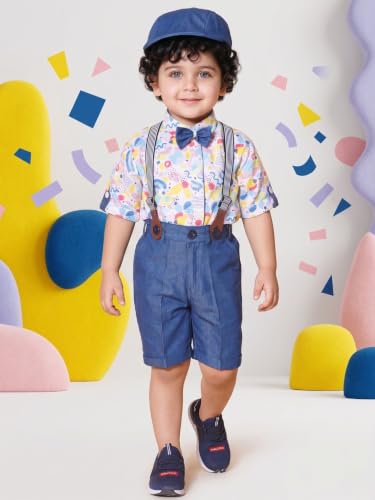 Image of AJ DEZINES Kids Clothing Shirt Short Set For Boys