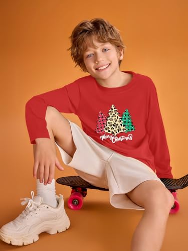 Image of Haloumoning Kids Boys Long Sleeve Crewneck T-Shirts Tee Tops 5-14 Years