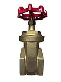 Brass Gate Valve, 200 WOG Rating, Red Handwheel, Threaded Connection, Industrial Water Control Valve (4