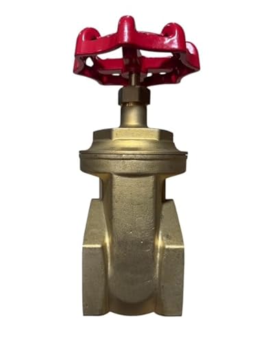 Brass Gate Valve, 200 WOG Rating, Red Handwheel, Threaded Connection, Industrial Water Control Valve (4