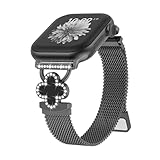 【Modèles compatibles】bracelet magnétique mignon et pailleté compatible avec Apple Watch Series 11 10 9 8 7 6 5 4 3 2 1, pour iWatch SE 3 2 1, adapté aux poignets de 5,5 à 7,5 pouces (140 mm - 190 mm). (Veuillez vérifier la taille indiquée au dos de la montre pour acheter la bonne taille.)