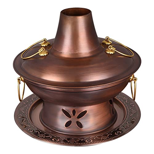 Olla china para hot pot de cobre 30 cm miniatura 1