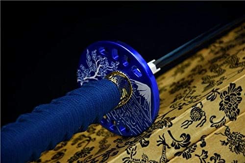 Sword Blue 1090 Carbon Steel Sharp Japanese Samurai Sword Katana Full Tang Asian