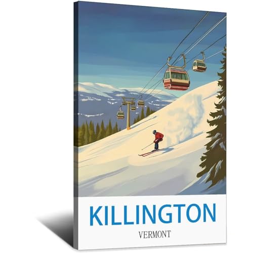 Affiche Killington Vermont poster voyage decoration vintage chalet ou salon 30x45cm