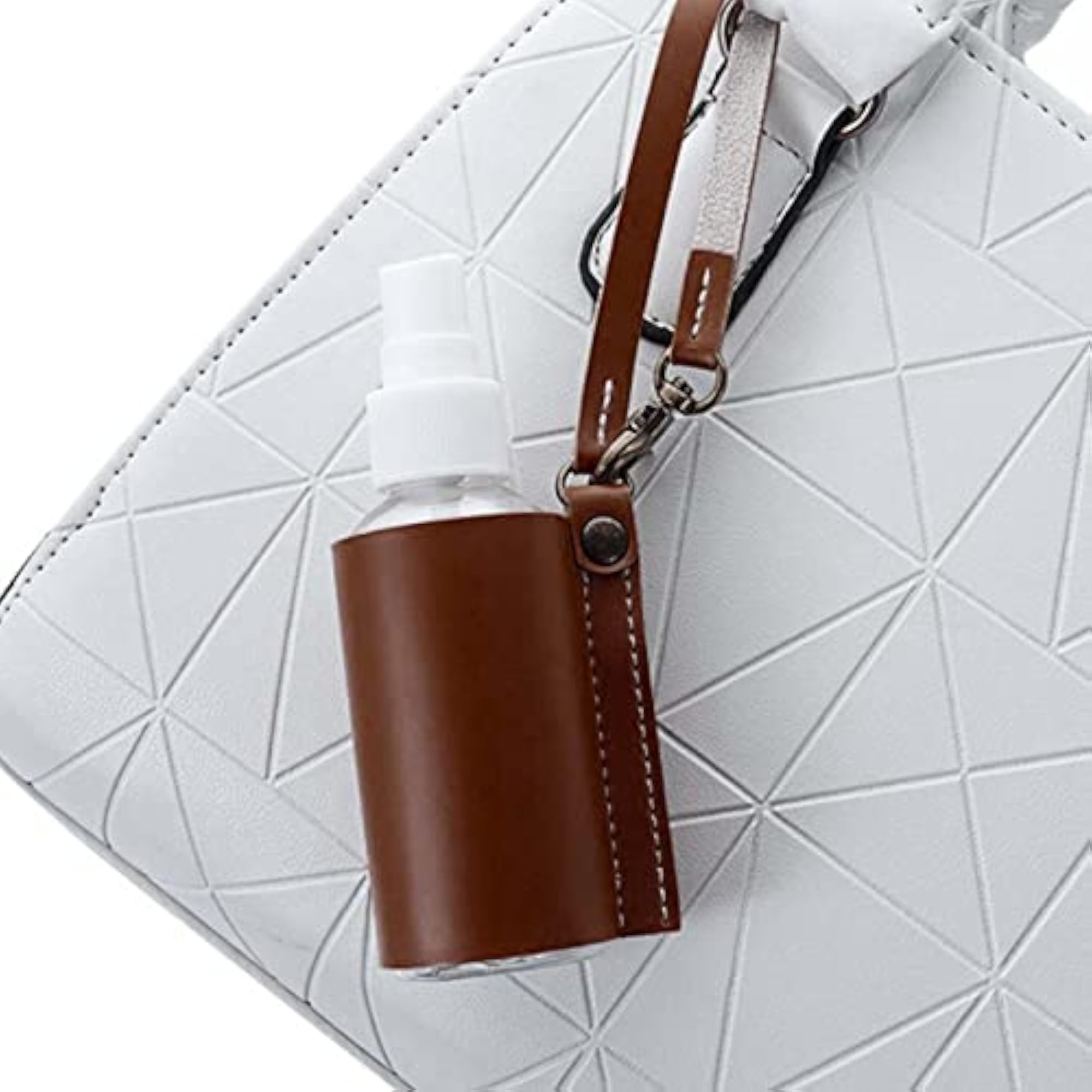 Bottle Holder with Pu Leather Sleeve, Dark Brown