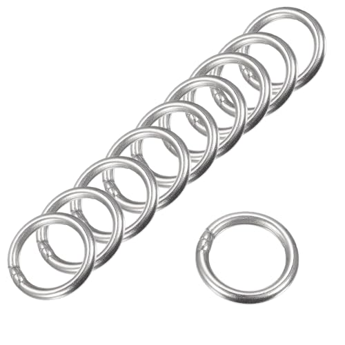 Leather Dog Collars MACHSWON 304 Stainless Steel Welded O Ring 20mm(0.79″) OD 3mm Thickness for Hand Bag Webbing Strap Purse Dog Collars Belts DIY Projects- 12pcs