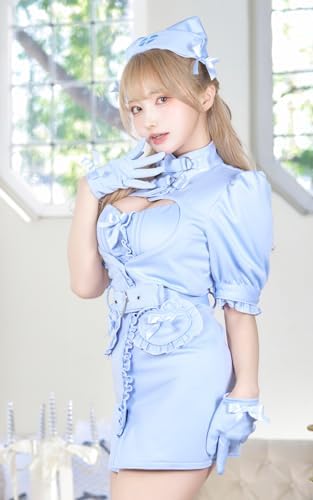 [Malymoon] コスプレ ナース 看護師 ハート ワンピース パステル アイドル 病院 注射 衣装 仮装 マリームーン 6点セット 9924-3 詳細画像5