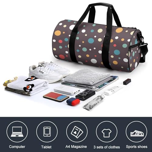 Sac de week-end léger au motif à pois pour voyager avec style