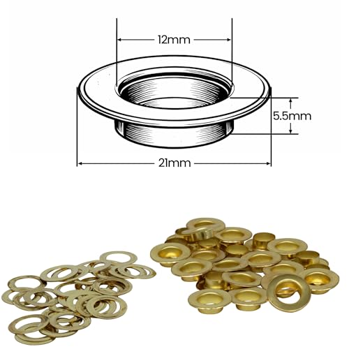Œillets 12mm or en acier anti-usure pour préserver bâche et art créatif - 3