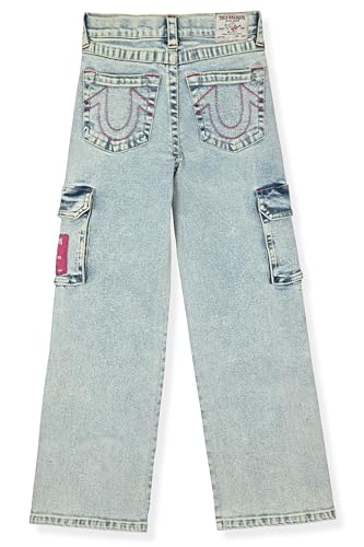 True Religion Girls Fashion Jeans – Premium Designer Denim Pants for Kids, Wide Leg, Cargo, Flare (Sizes 7-14)2