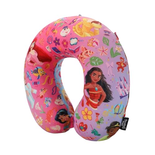 Image of Disney Princess 3-Piece Neck Pillow Travel Set With Eye Mask & Luggage Tag