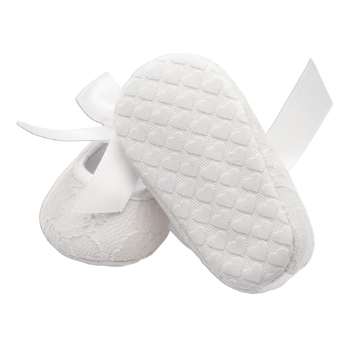 Cherished Moments Baby Baptism Shoe with Lace in Light Ivory with Headband, Gift for Christening or Dedication for Baby Girl (Sizes 0)3
