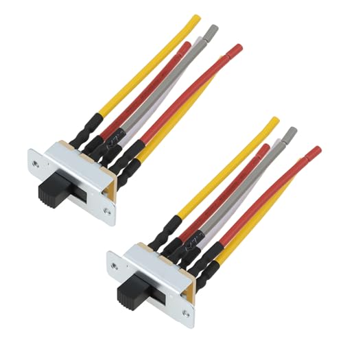 ECSiNG 2 ventiladores de techo de doble fila de 6 pines y 3 engranajes, interruptor de dirección inversa ZE209