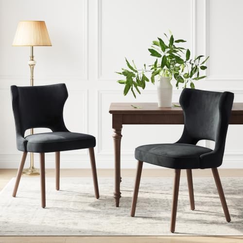 COLAMY Wooden Dining Chairs Set of 2, Mordern Upholstered Dining ...