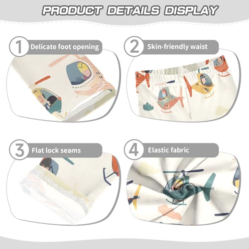 Toddler Girls Leggings Printed Yoga Pants Leggings Red Black Aircraft for Kids3