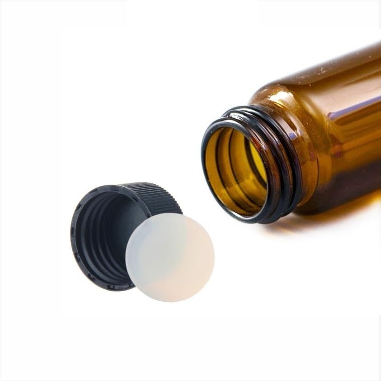 EPA Vial Cap Chromatography Vials Cover 17mm Polypropylene Cap with PTFE/Silicone Septa for EPA Storage Bottle 10ml 100/PK