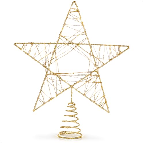COM-FOUR® Deco Star Christmas, Estrella de decoración navideña de Metal