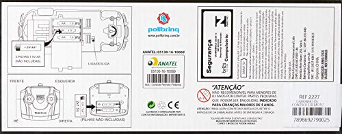 2227 - Carrinho de controle remoto de brinquedo Fusca Classico com luzes - Vermelho