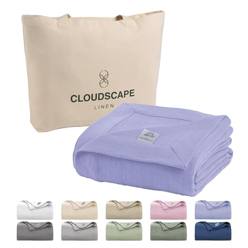 Cloudscape Linen Herringbone King Bettdecke