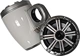 KICKER White Wake Tower System with Silver 6.5' Marine Speakers