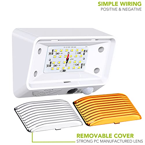 Leisure Led Rv Exterior Motion Sensor Porch Utility Light 12V 300 Lm Lighting Fixture. Replacement Lighting For Rvs, Trailers Campers 5Th Wheels White Base (White) #TOP4