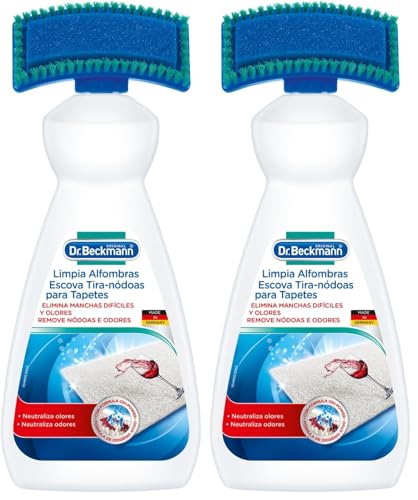 Dr. Beckmann Limpia Alfombras | Elimina incluso las manchas y los olores más persistentes | Incluye cepillo aplicador | 650 ml (Paquete de 2)