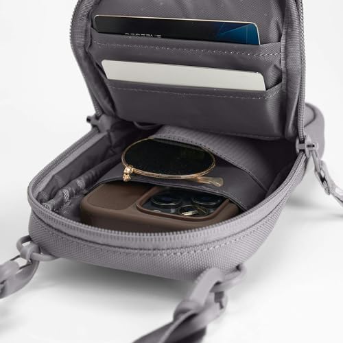 Image of Incase A.R.C. Small Crossbody Bag, Recycled Polyester, Fits iPhone Pro Max, External Pocket, Adjustable Strap, Travel Sling