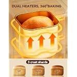 Neretva 20-in-1 2LB Bread Maker Metal Bread Machine with Dual Heater-Silver - Image 4